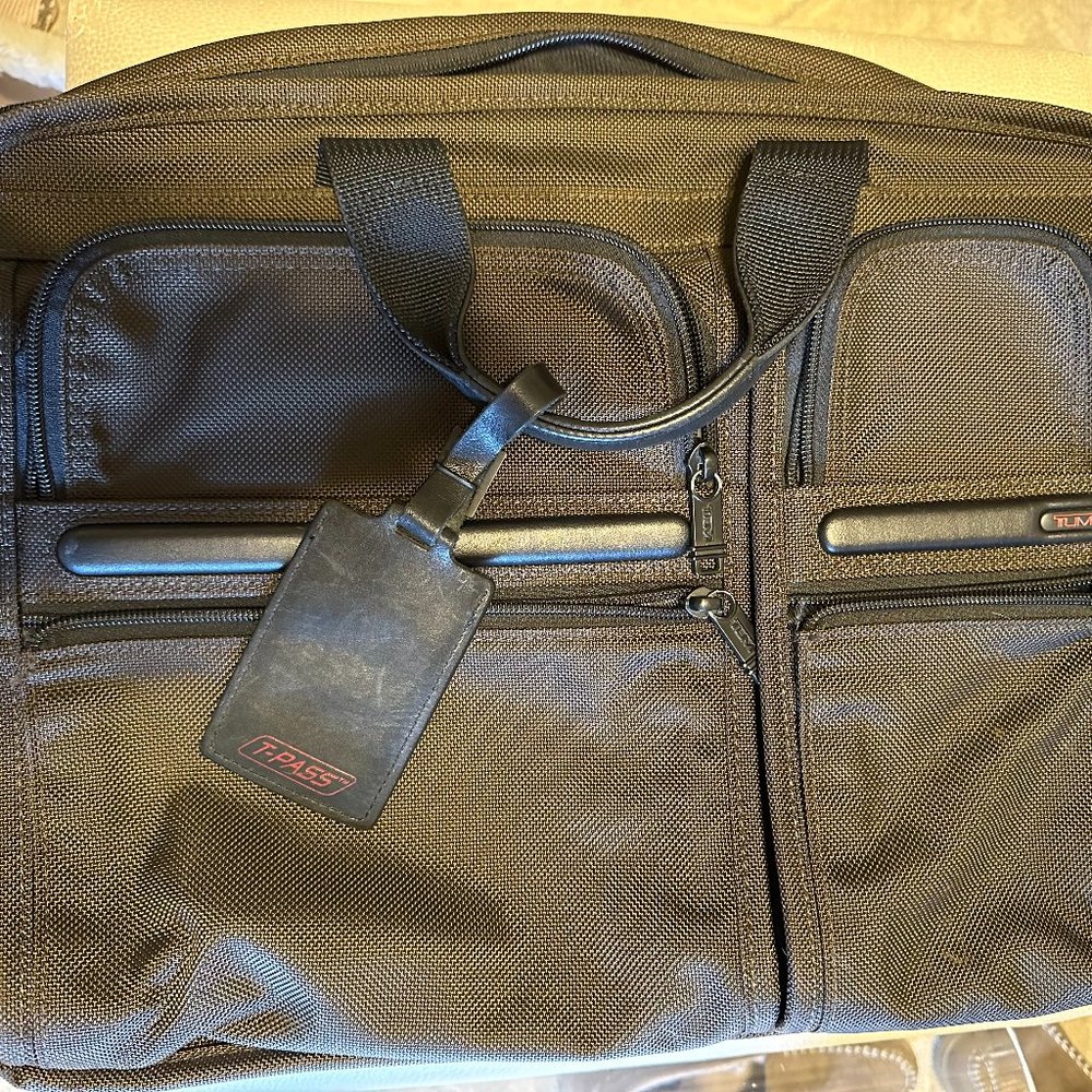 Tumi Alpha T-Pass Briefcase Laptop Bag - Brown
